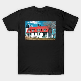 Sunny Spring Day at Point Betsy Lighthouse T-Shirt